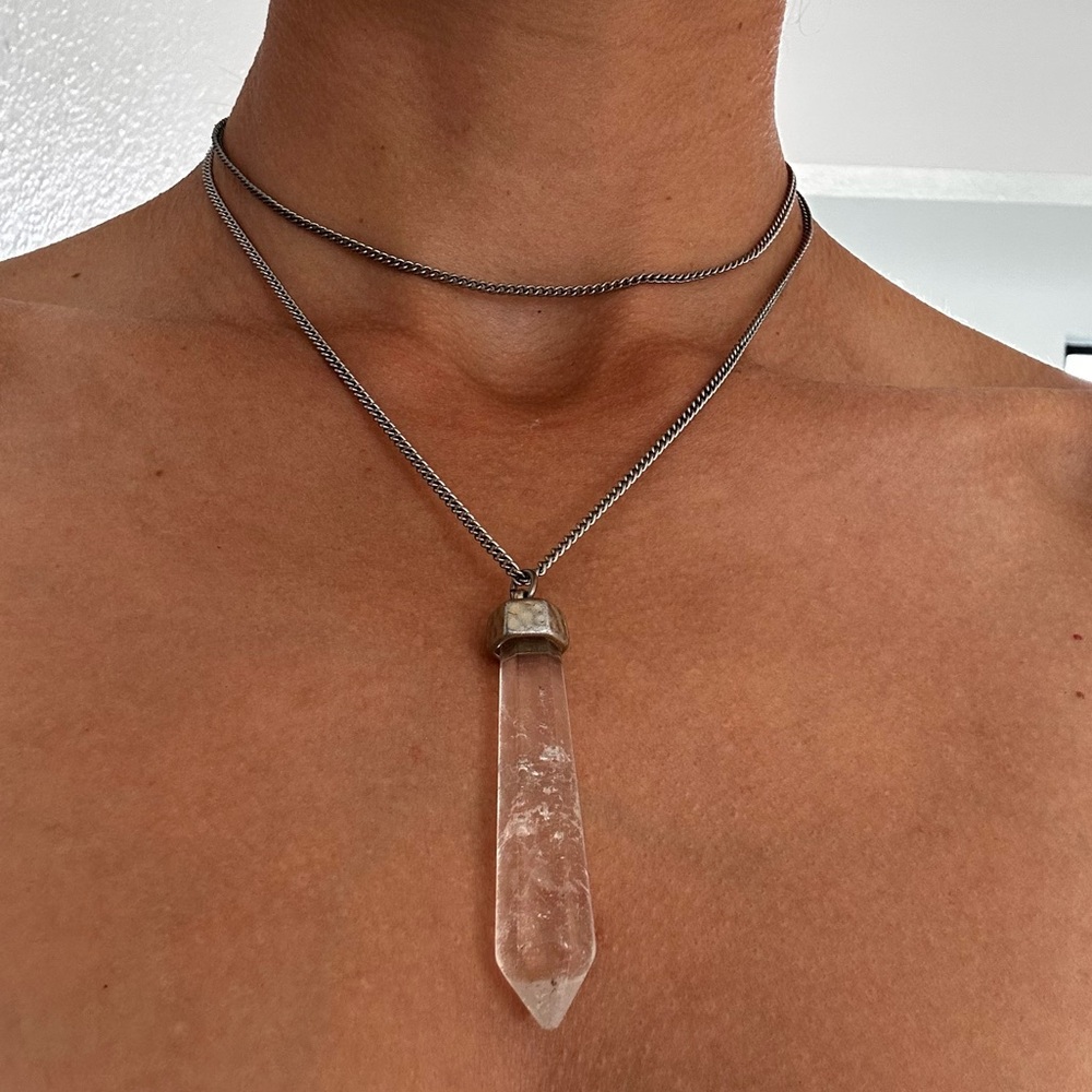 Quartz Crystal Pendant Necklace